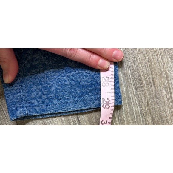 7 For All Mankind Women's Blue Paisley Floral Skinny Pants Jeans Stretch Size 29 - Picture 4 of 6